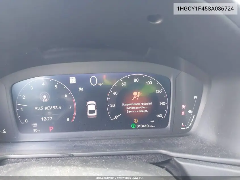 1HGCY1F45SA036724 2025 Honda Accord Se