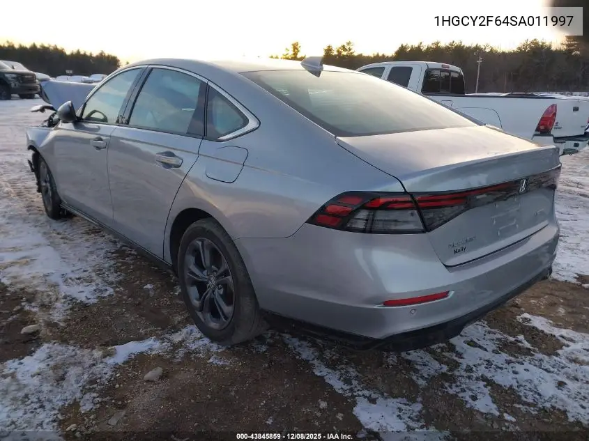1HGCY2F64SA011997 2025 Honda Accord Hybrid Ex-L