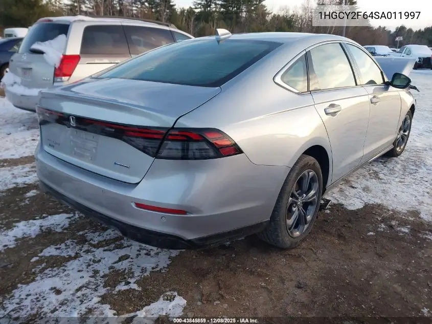 1HGCY2F64SA011997 2025 Honda Accord Hybrid Ex-L