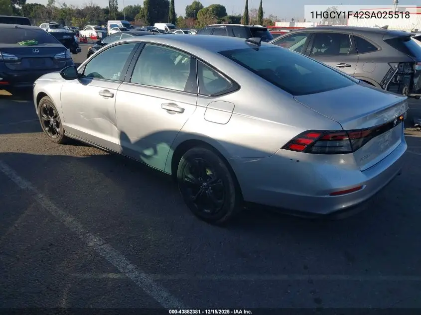1HGCY1F42SA025518 2025 Honda Accord Se