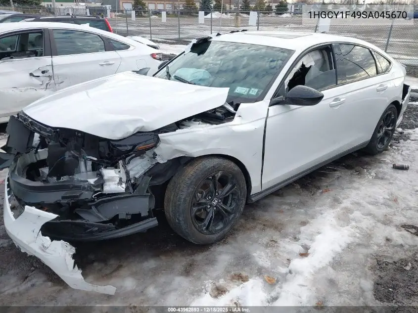 1HGCY1F49SA045670 2025 Honda Accord Se