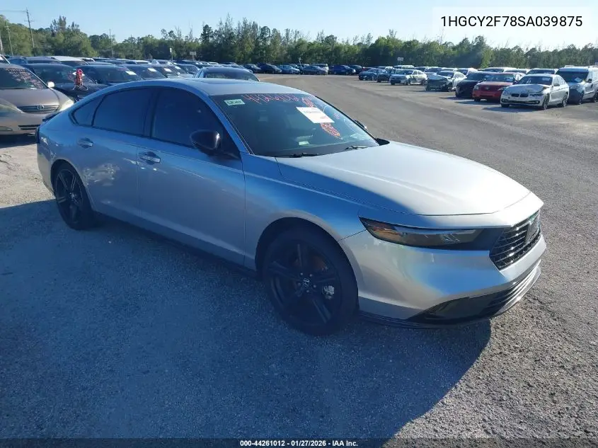 1HGCY2F78SA039875 2025 Honda Accord Hybrid Sport-L