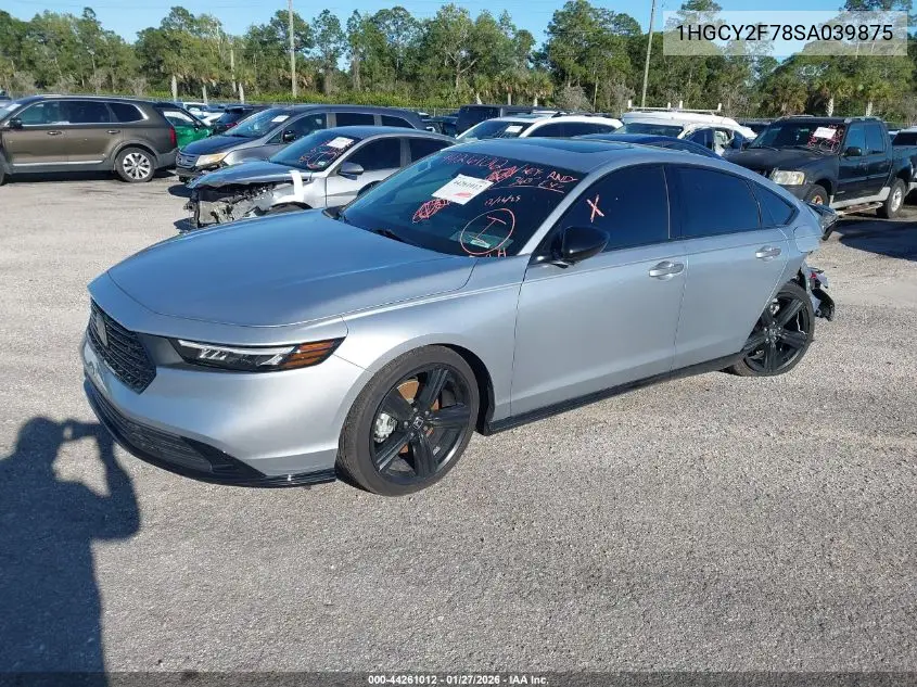 1HGCY2F78SA039875 2025 Honda Accord Hybrid Sport-L