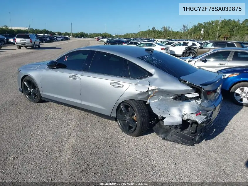 1HGCY2F78SA039875 2025 Honda Accord Hybrid Sport-L