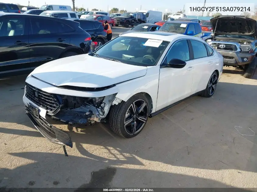 1HGCY2F51SA079214 2025 Honda Accord Hybrid Sport