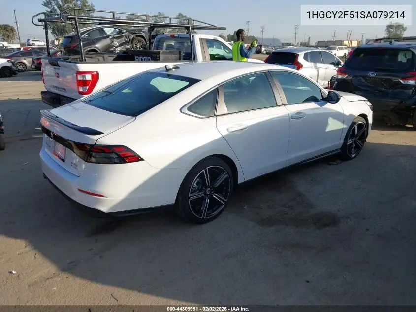 1HGCY2F51SA079214 2025 Honda Accord Hybrid Sport