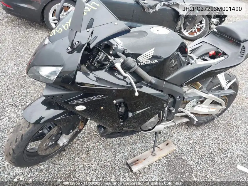 JH2PC37293M001490 2003 Honda Cbr600 Rr