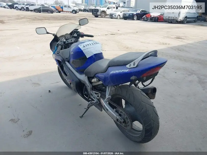 JH2PC35036M703195 2006 Honda Cbr600 F4