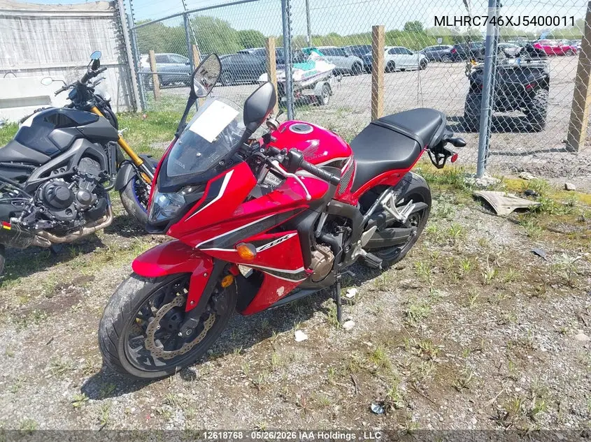 2018 Honda Cbr500 Ra VIN: MLHRC746XJ5400011 Lot: 12618768