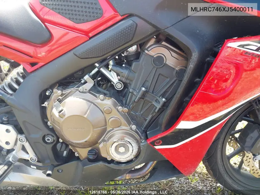 2018 Honda Cbr500 Ra VIN: MLHRC746XJ5400011 Lot: 12618768