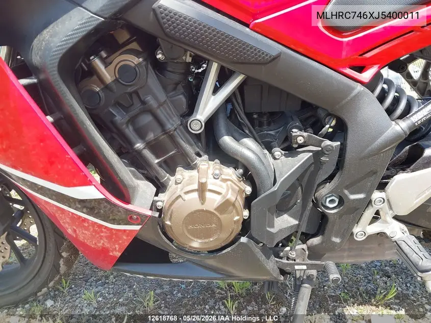 2018 Honda Cbr500 Ra VIN: MLHRC746XJ5400011 Lot: 12618768