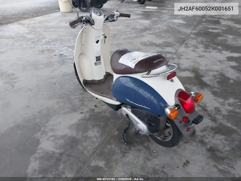 JH2AF60052K001651 2002 Honda Chf50