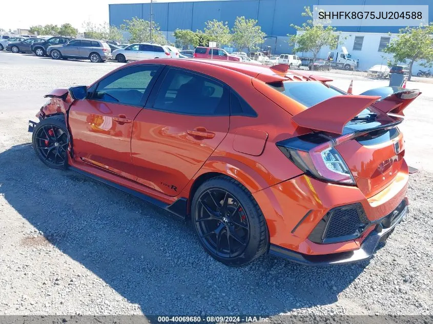 SHHFK8G75JU204588 2018 Honda Civic Type R Touring