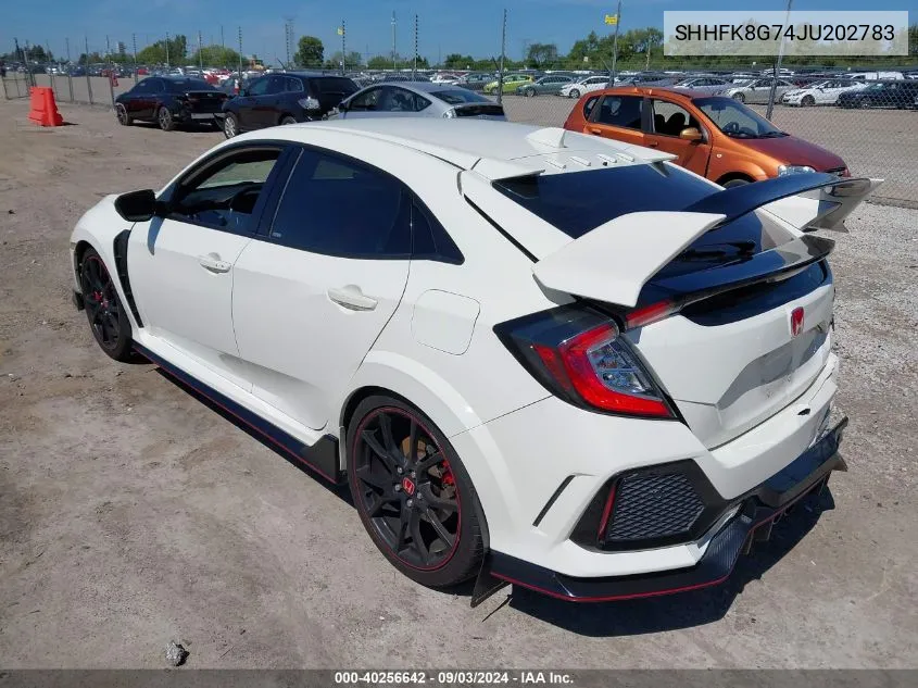 SHHFK8G74JU202783 2018 Honda Civic Type R Touring