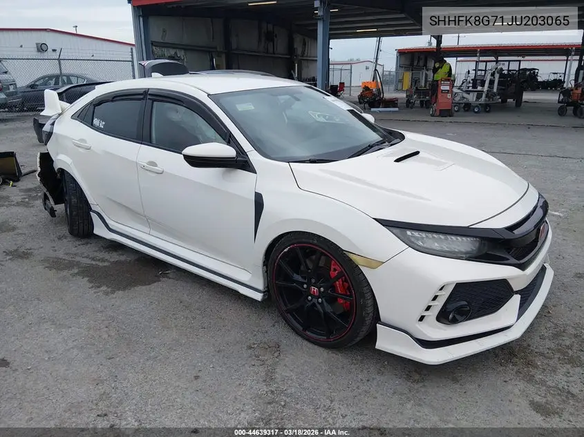 2018 Honda Civic Type R Touring VIN: SHHFK8G71JU203065 Lot: 44639317