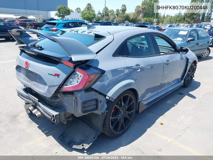 SHHFK8G70KU200448 2019 Honda Civic Type R Touring