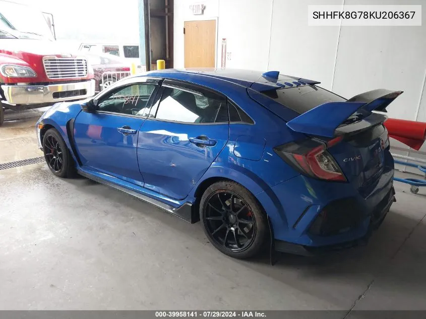 SHHFK8G78KU206367 2019 Honda Civic Type R Touring