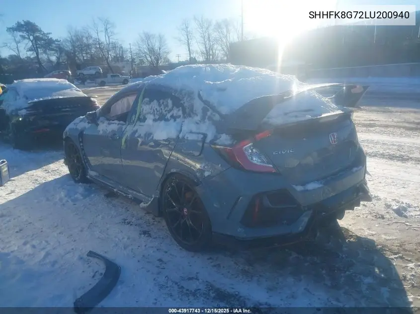 SHHFK8G72LU200940 2020 Honda Civic Type R Touring