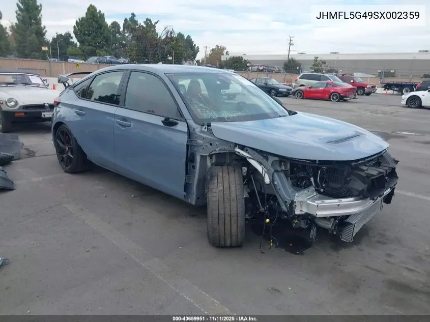 JHMFL5G49SX002359 2025 Honda Civic Type R