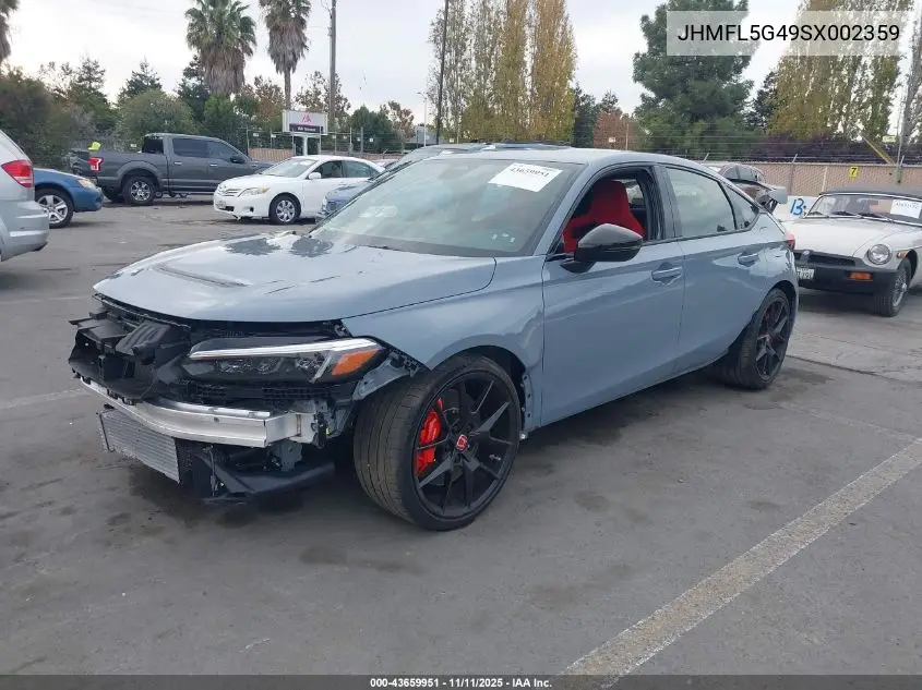 JHMFL5G49SX002359 2025 Honda Civic Type R