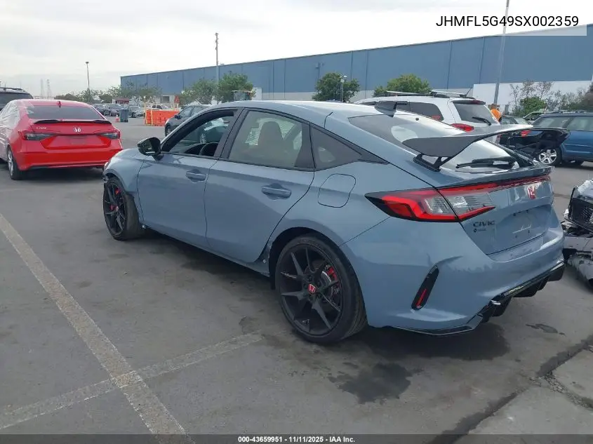 JHMFL5G49SX002359 2025 Honda Civic Type R
