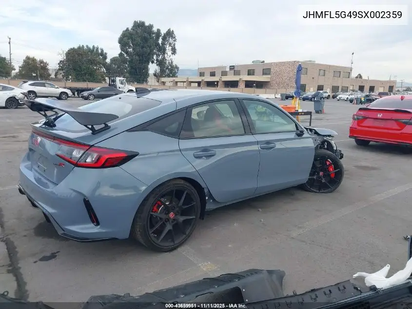 JHMFL5G49SX002359 2025 Honda Civic Type R