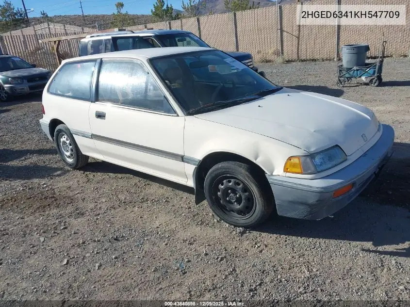 2HGED6341KH547709 1989 Honda Civic