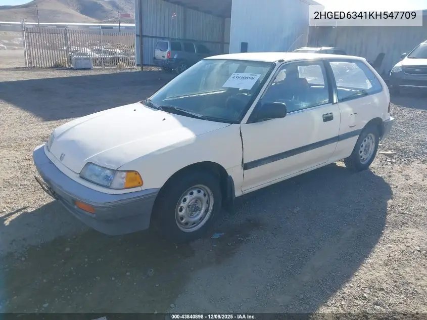 2HGED6341KH547709 1989 Honda Civic