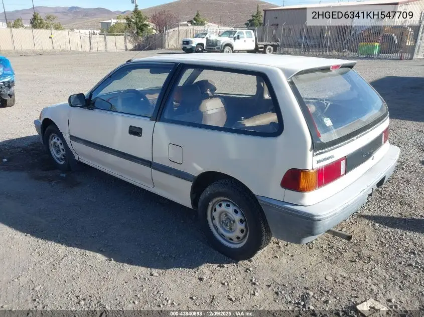 2HGED6341KH547709 1989 Honda Civic