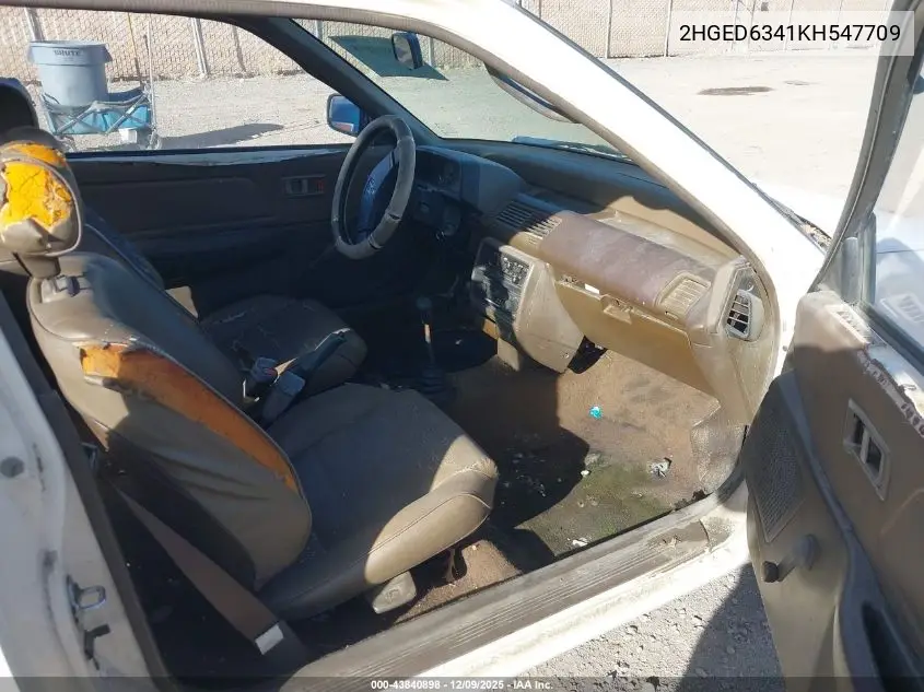 2HGED6341KH547709 1989 Honda Civic