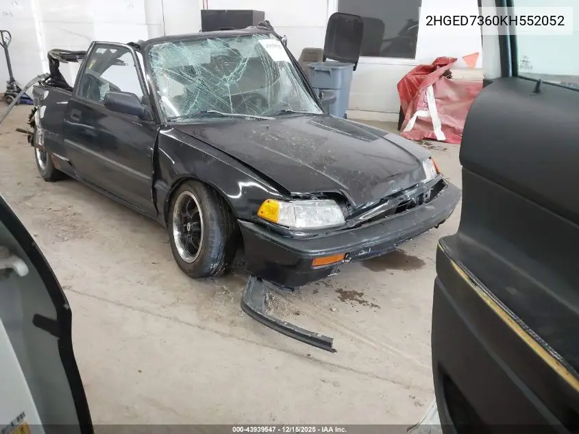 2HGED7360KH552052 1989 Honda Civic Si