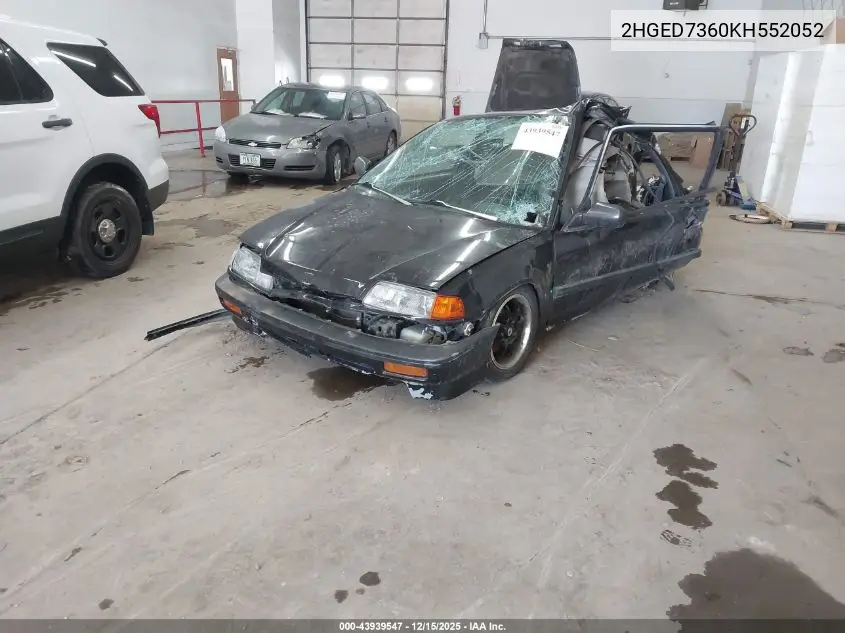 2HGED7360KH552052 1989 Honda Civic Si