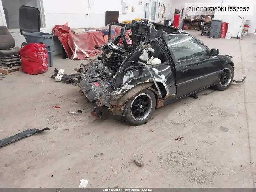 2HGED7360KH552052 1989 Honda Civic Si
