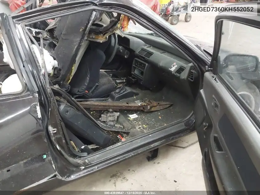 2HGED7360KH552052 1989 Honda Civic Si