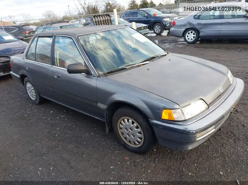 1HGED3654LL028399 1990 Honda Civic Lx