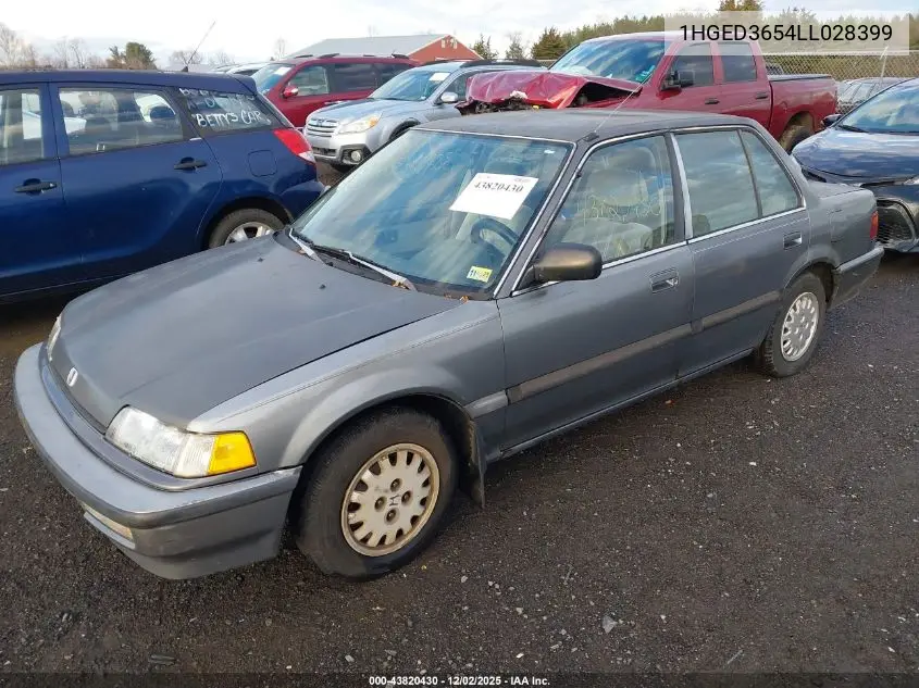 1HGED3654LL028399 1990 Honda Civic Lx