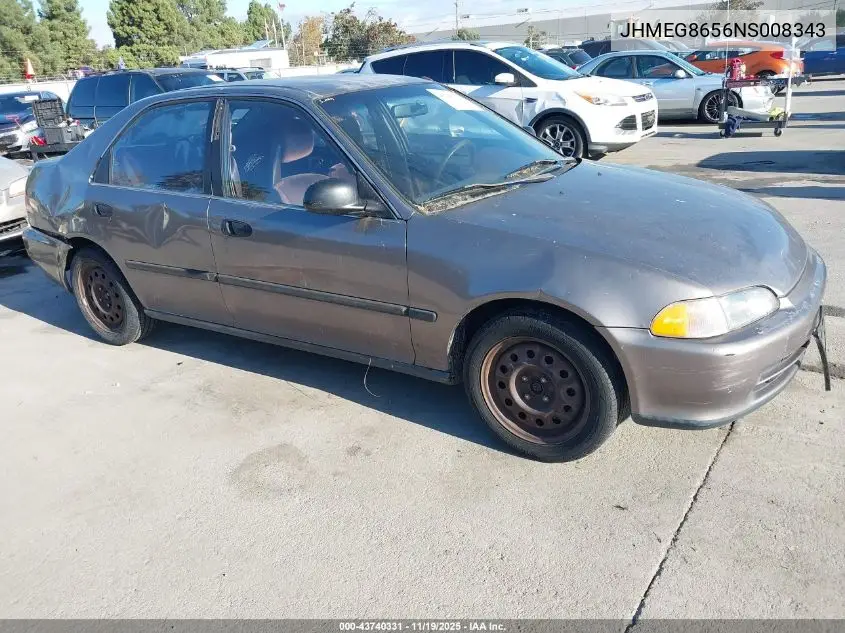 JHMEG8656NS008343 1992 Honda Civic Lx/Ex