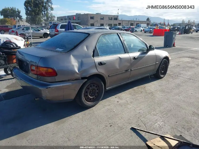 JHMEG8656NS008343 1992 Honda Civic Lx/Ex