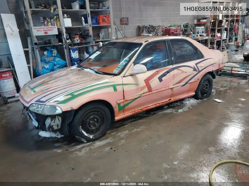 1HGEG8559NL063495 1992 Honda Civic Lx