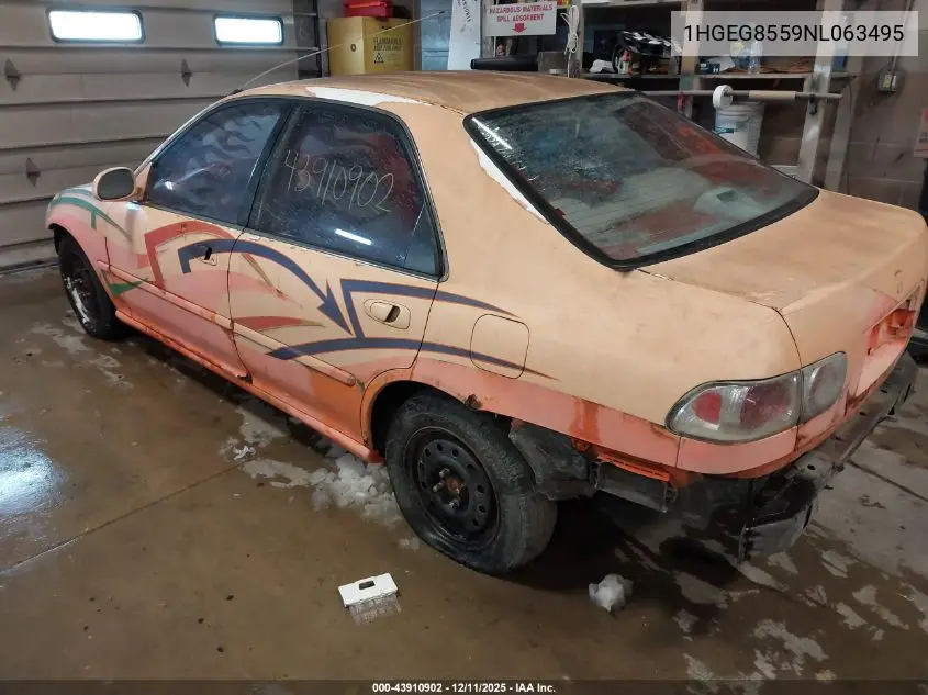 1HGEG8559NL063495 1992 Honda Civic Lx