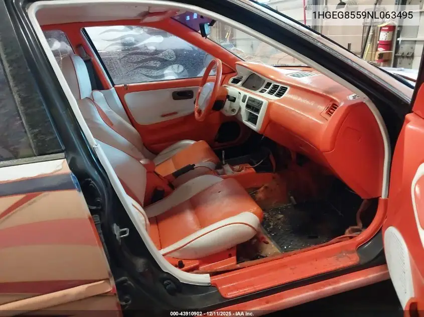 1HGEG8559NL063495 1992 Honda Civic Lx