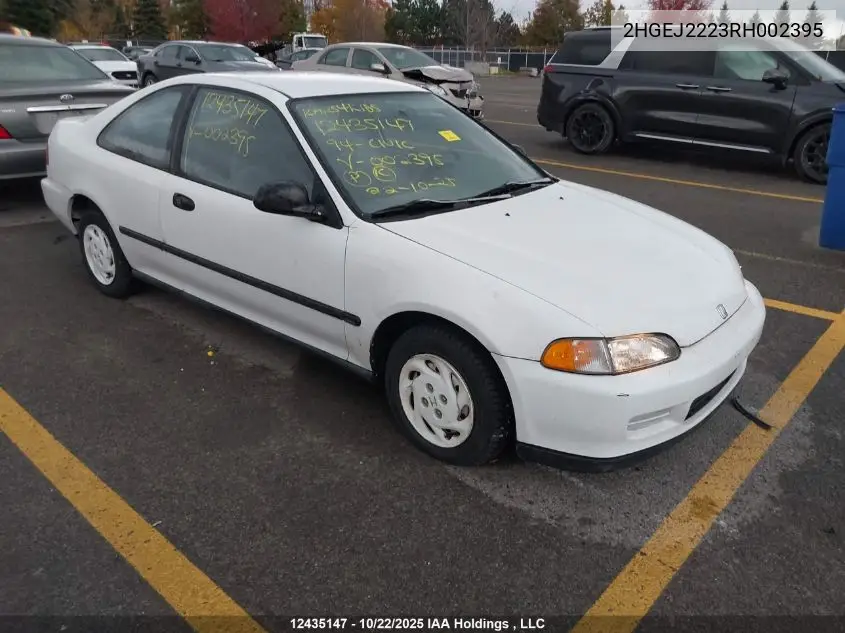2HGEJ2223RH002395 1994 Honda Civic Dx
