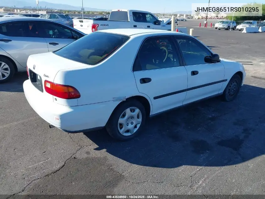 JHMEG8651RS010295 1994 Honda Civic Lx