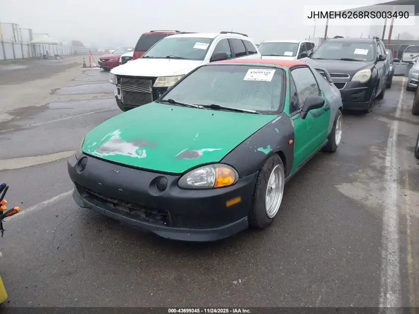 JHMEH6268RS003490 1994 Honda Civic Del Sol Si