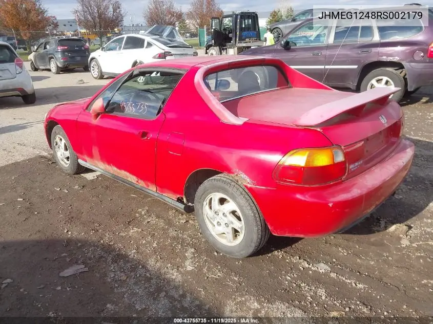 JHMEG1248RS002179 1994 Honda Civic Del Sol S