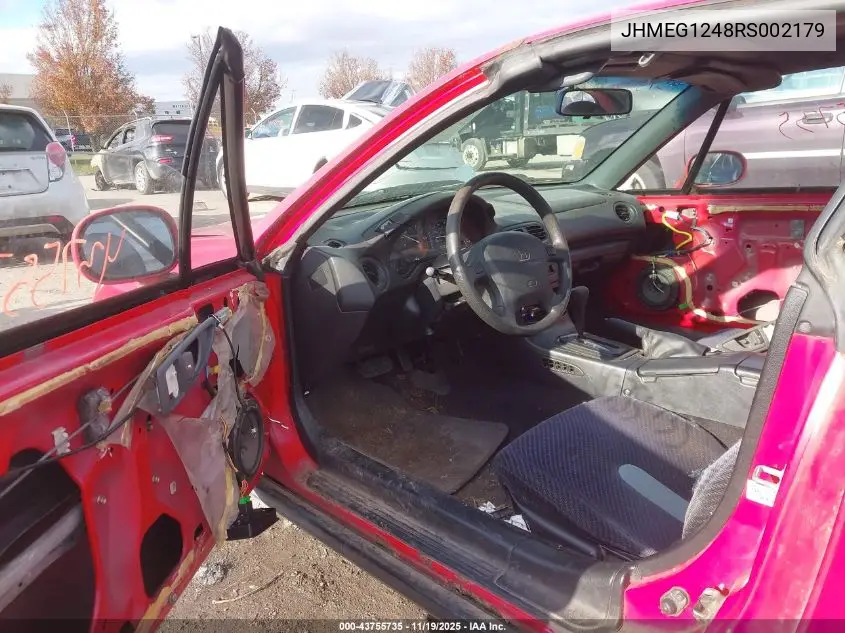 JHMEG1248RS002179 1994 Honda Civic Del Sol S