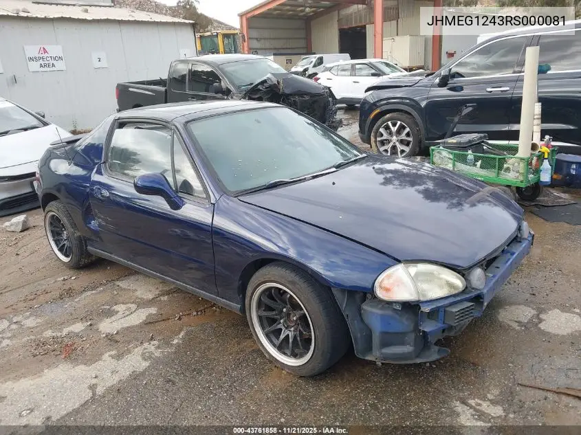 JHMEG1243RS000081 1994 Honda Civic Del Sol S