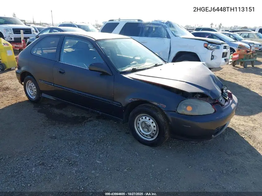 2HGEJ6448TH113151 1996 Honda Civic Dx