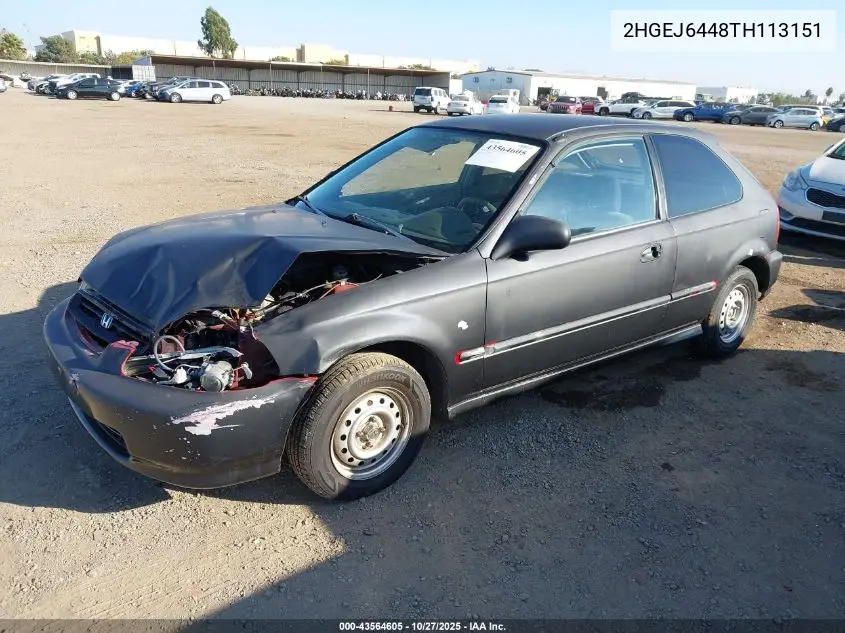 2HGEJ6448TH113151 1996 Honda Civic Dx