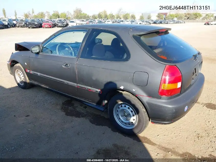 2HGEJ6448TH113151 1996 Honda Civic Dx
